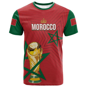 Morocco Football WC2026 Custom T shirt Atlas Lions - Conquer The World LT7