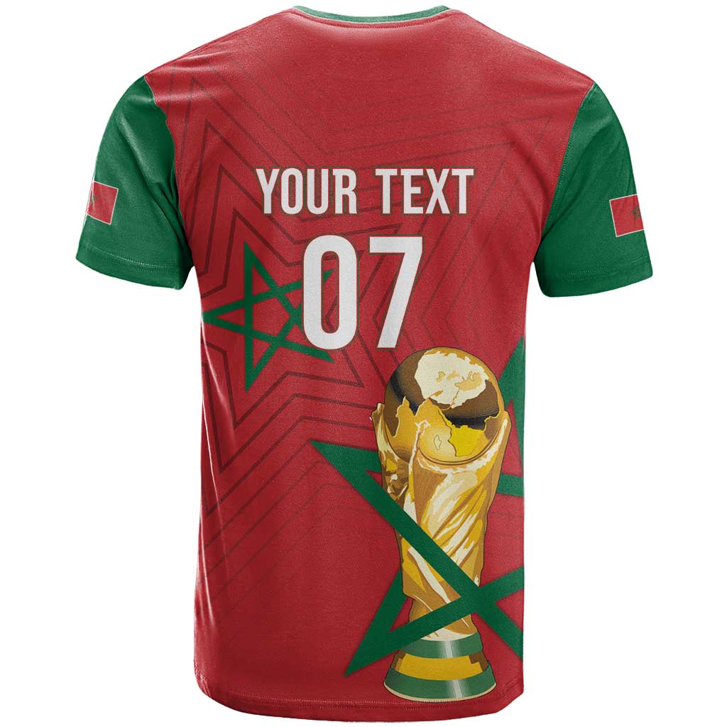 Morocco Football WC2026 Custom T shirt Atlas Lions - Conquer The World - African Pride