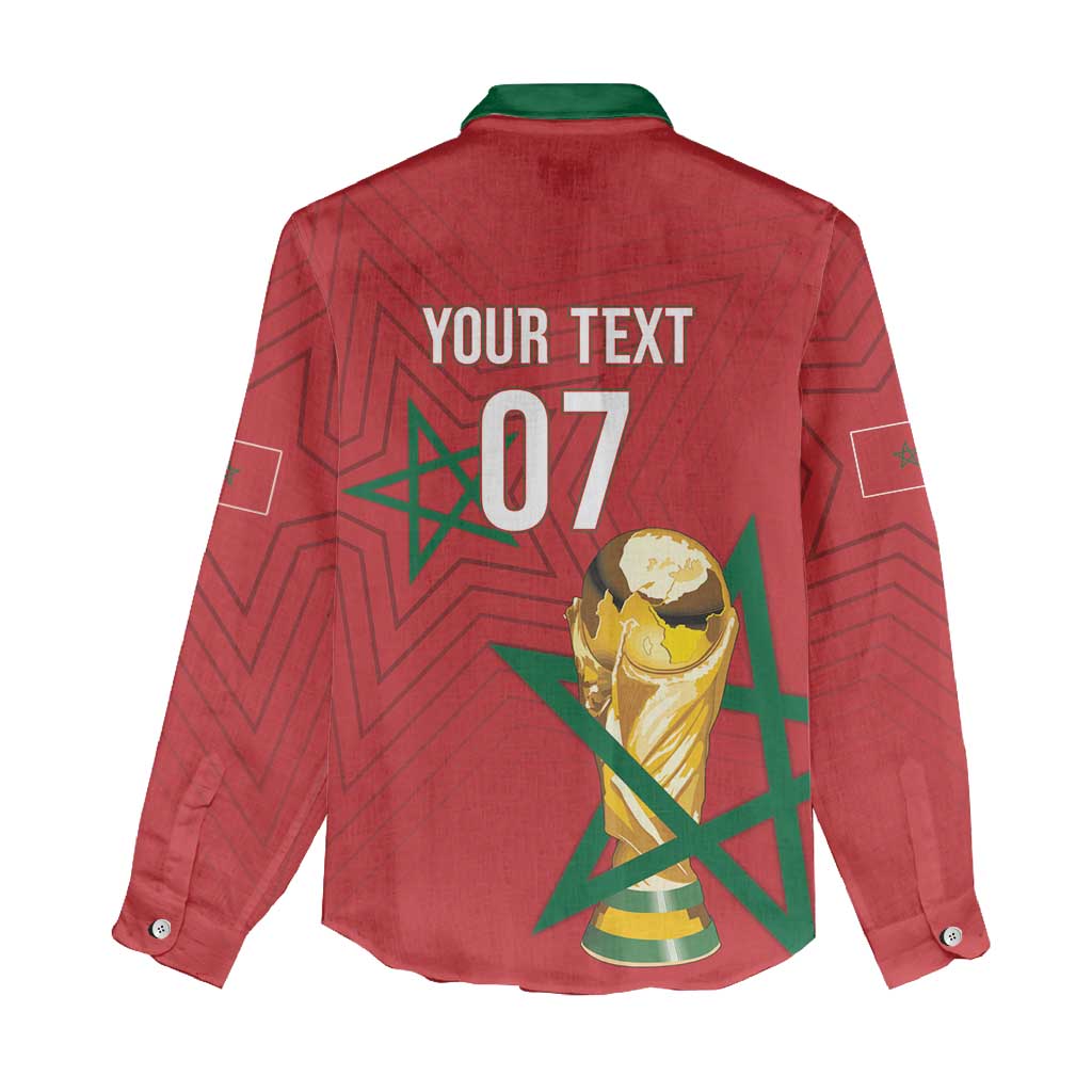 Morocco Football WC2026 Custom Women Casual Shirt Atlas Lions - Conquer The World - African Pride