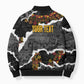 Juneteenth Freedom Day Personalized Grunge Ethnic Motif Bomber Puffer Jacket Black History