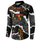 Juneteenth Freedom Day Personalized Grunge Ethnic Motif Button Sweatshirt Black History