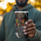 Juneteenth Freedom Day Personalized Grunge Ethnic Motif 4 in 1 Can Cooler Tumbler Black History