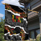 Juneteenth Freedom Day Grunge Ethnic Motif Garden Flag Black History