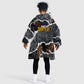 Juneteenth Freedom Day Personalized Grunge Ethnic Motif Kid Wearable Blanket Hoodie Black History