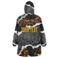 Juneteenth Freedom Day Personalized Grunge Ethnic Motif Kid Wearable Blanket Hoodie Black History