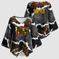 Juneteenth Freedom Day Personalized Grunge Ethnic Motif Kimono Sleeve Blouse Black History