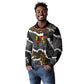Juneteenth Freedom Day Personalized Grunge Ethnic Motif Long Sleeve Polo Shirt Black History