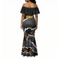 Juneteenth Freedom Day Personalized Grunge Ethnic Motif Mermaid Dress Black History