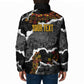 Juneteenth Freedom Day Personalized Grunge Ethnic Motif Padded Jacket Black History