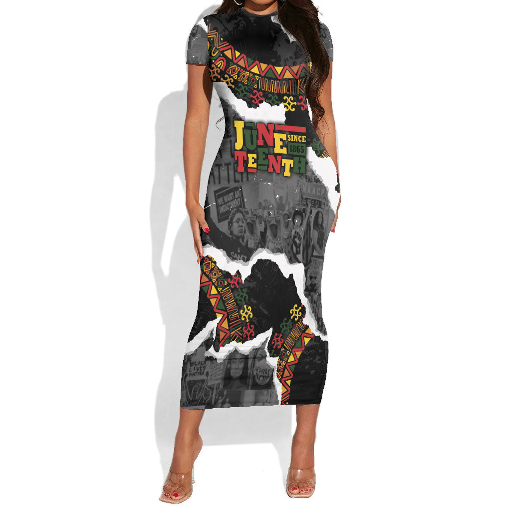 Who Invented Bodycon Juneteenth Freedom Day Personalized Grunge Ethnic Motif Short Sleeve ...