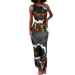 Juneteenth Freedom Day Personalized Grunge Ethnic Motif Tank Maxi Dress Black History