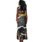 Juneteenth Freedom Day Personalized Grunge Ethnic Motif Tank Maxi Dress Black History
