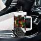 Juneteenth Freedom Day Personalized Grunge Ethnic Motif Tumbler With Handle Black History