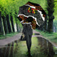 Juneteenth Freedom Day Grunge Ethnic Motif Umbrella Black History