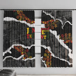 Juneteenth Freedom Day Grunge Ethnic Motif Window Curtain Black History