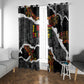 Juneteenth Freedom Day Grunge Ethnic Motif Window Curtain Black History
