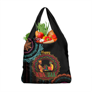 Africa Happy Kwanzaa Grocery Bag Nguzo Saba
