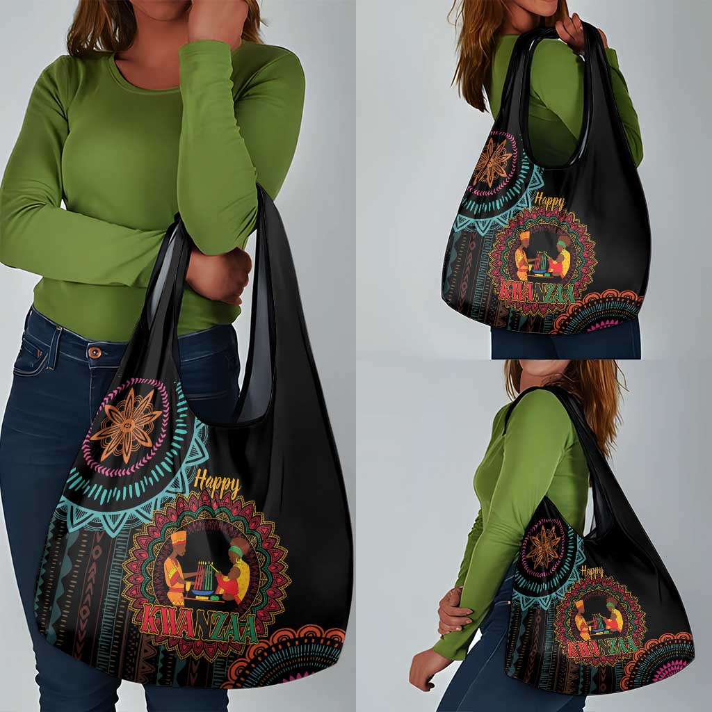 Africa Happy Kwanzaa Grocery Bag Nguzo Saba