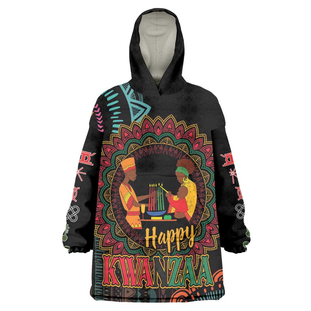 Africa Happy Kwanzaa Kid Wearable Blanket Hoodie Nguzo Saba