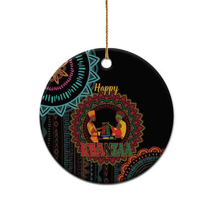 Happy Kwanzaa African Ceramic Ornament Mandala Mix Nguzo Saba LT7