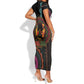 Africa Happy Kwanzaa Short Sleeve Bodycon Dress Nguzo Saba LT7