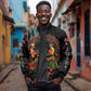 Africa Happy Kwanzaa Sleeve Zip Bomber Jacket Nguzo Saba