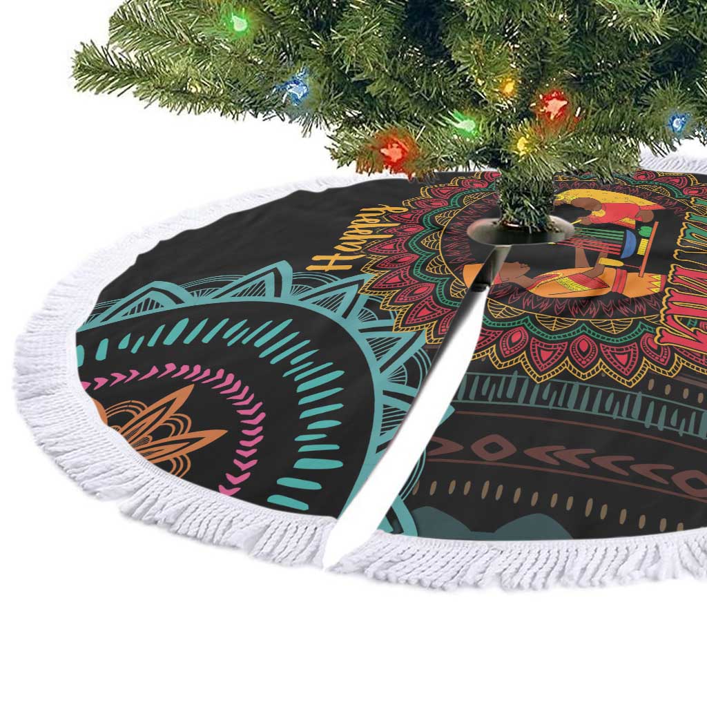 Happy Kwanzaa African Tree Skirt Mandala Mix Nguzo Saba