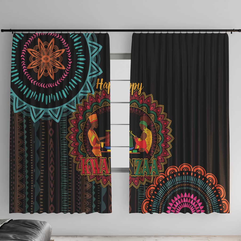 Africa Happy Kwanzaa Window Curtain Nguzo Saba