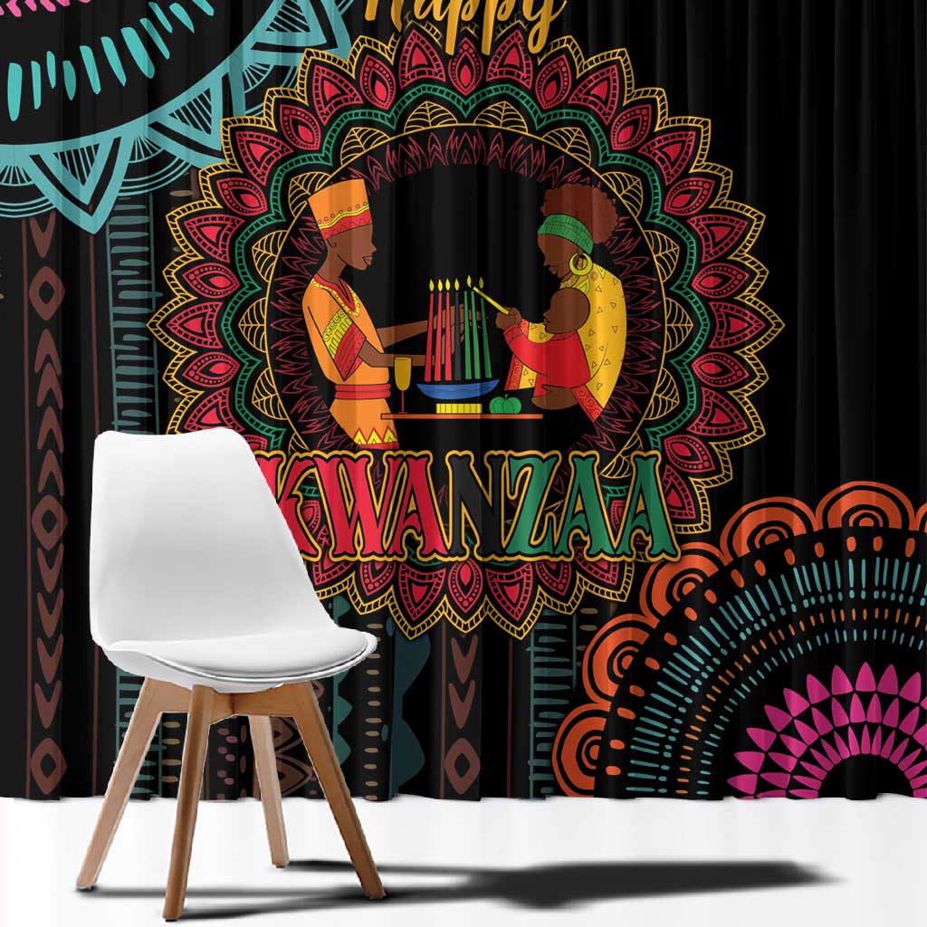 Africa Happy Kwanzaa Window Curtain Nguzo Saba