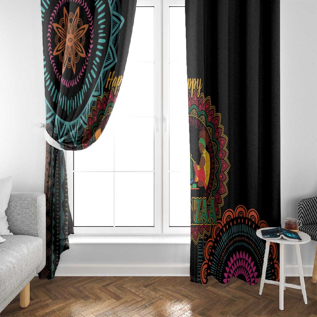 Africa Happy Kwanzaa Window Curtain Nguzo Saba