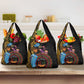 Africa Happy Kwanzaa Grocery Bag Tribal Dance