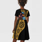 Africa Happy Kwanzaa Kid Short Sleeve Dress Tribal Dance