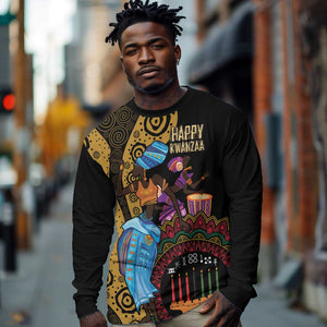 Africa Happy Kwanzaa Long Sleeve Shirt Tribal Dance
