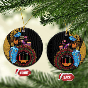Happy Kwanzaa African Ceramic Ornament Tribal Dance LT7