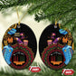 Happy Kwanzaa African Ceramic Ornament Tribal Dance LT7