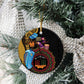 Happy Kwanzaa African Ceramic Ornament Tribal Dance LT7
