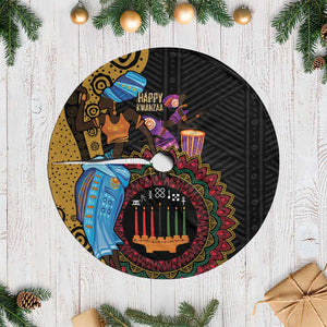 Happy Kwanzaa African Tree Skirt Tribal Dance