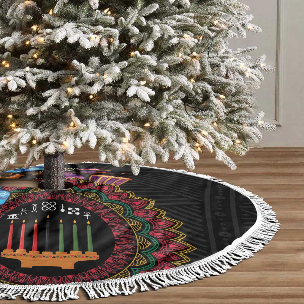 Happy Kwanzaa African Tree Skirt Tribal Dance