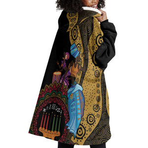 Africa Happy Kwanzaa Wearable Blanket Hoodie Tribal Dance