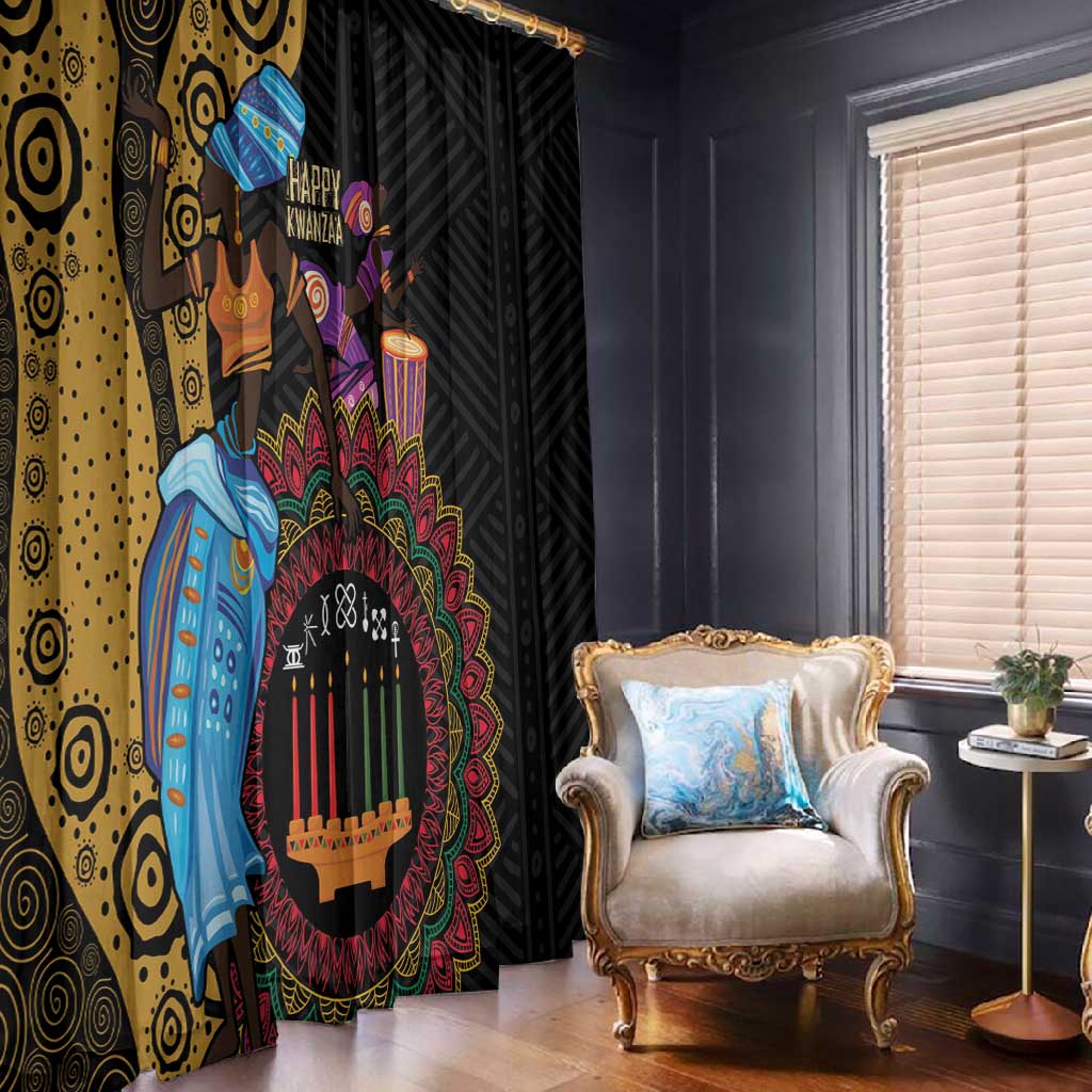 Africa Happy Kwanzaa Window Curtain Tribal Dance