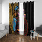 Africa Happy Kwanzaa Window Curtain Tribal Dance