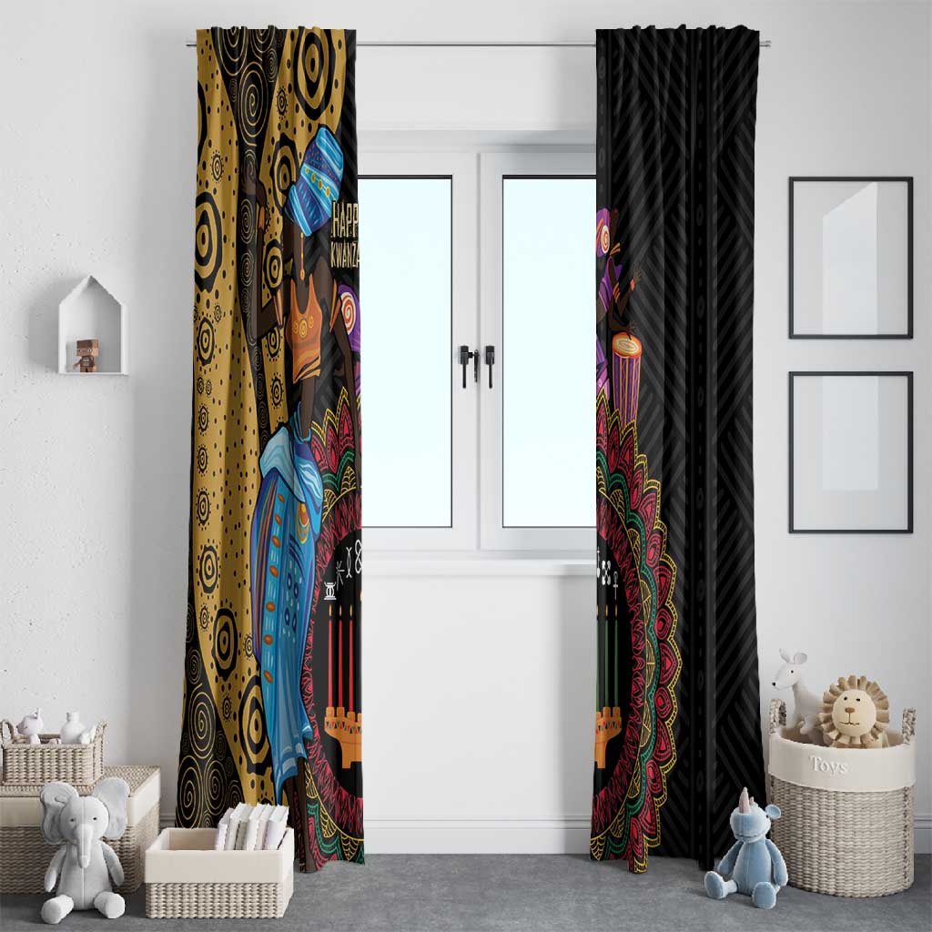 Africa Happy Kwanzaa Window Curtain Tribal Dance