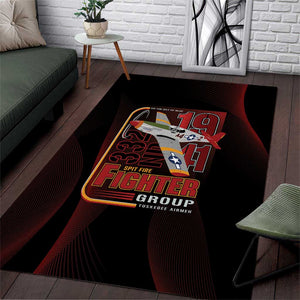 Tuskegee Airmen 332nd Fighter Group Area Rug Spit Fire - African Pride