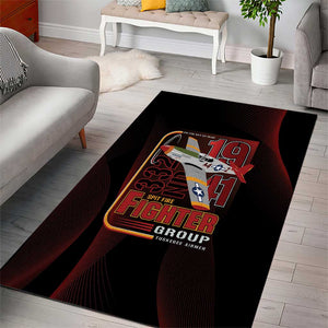 Tuskegee Airmen 332nd Fighter Group Area Rug Spit Fire - African Pride
