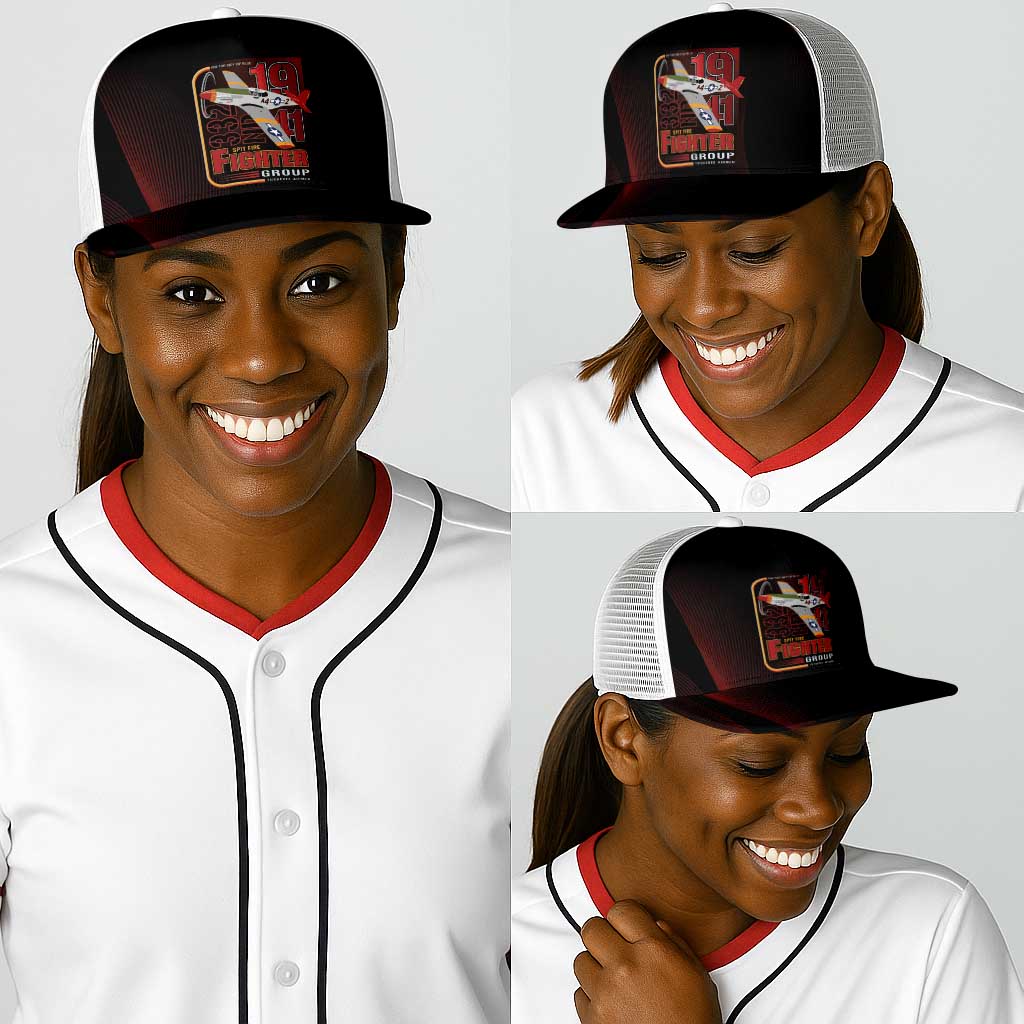 Tuskegee Airmen 332nd Fighter Group Baseball Net Cap WWII African American Heroes Spit Fire - African Pride