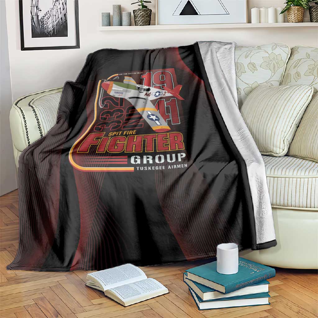 Tuskegee Airmen 332nd Fighter Group Blanket Spit Fire - African Pride