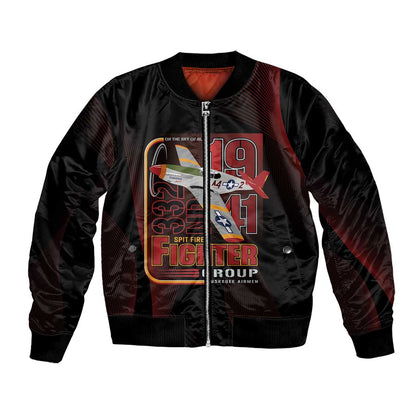 Tuskegee Airmen 332nd Fighter Group Bomber Jacket Spit Fire - African Pride
