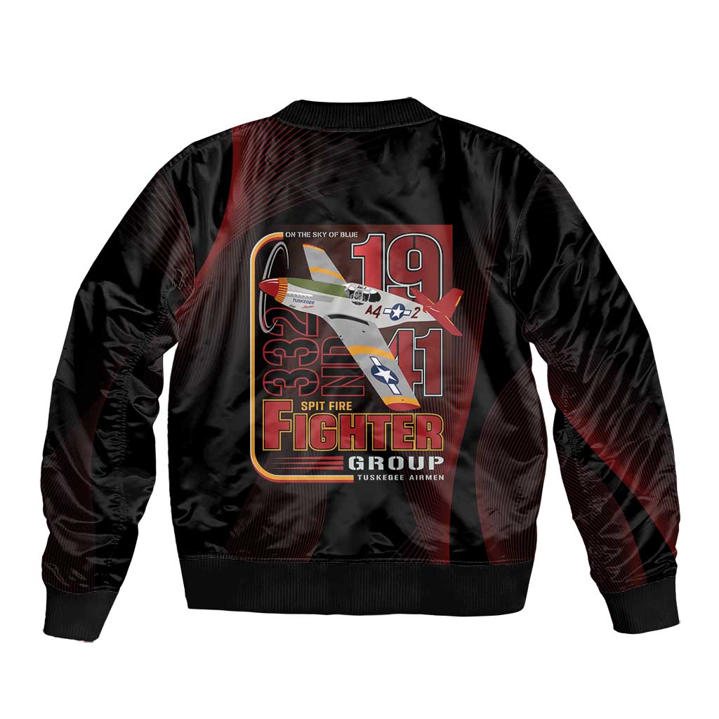 Tuskegee Airmen 332nd Fighter Group Bomber Jacket Spit Fire - African Pride