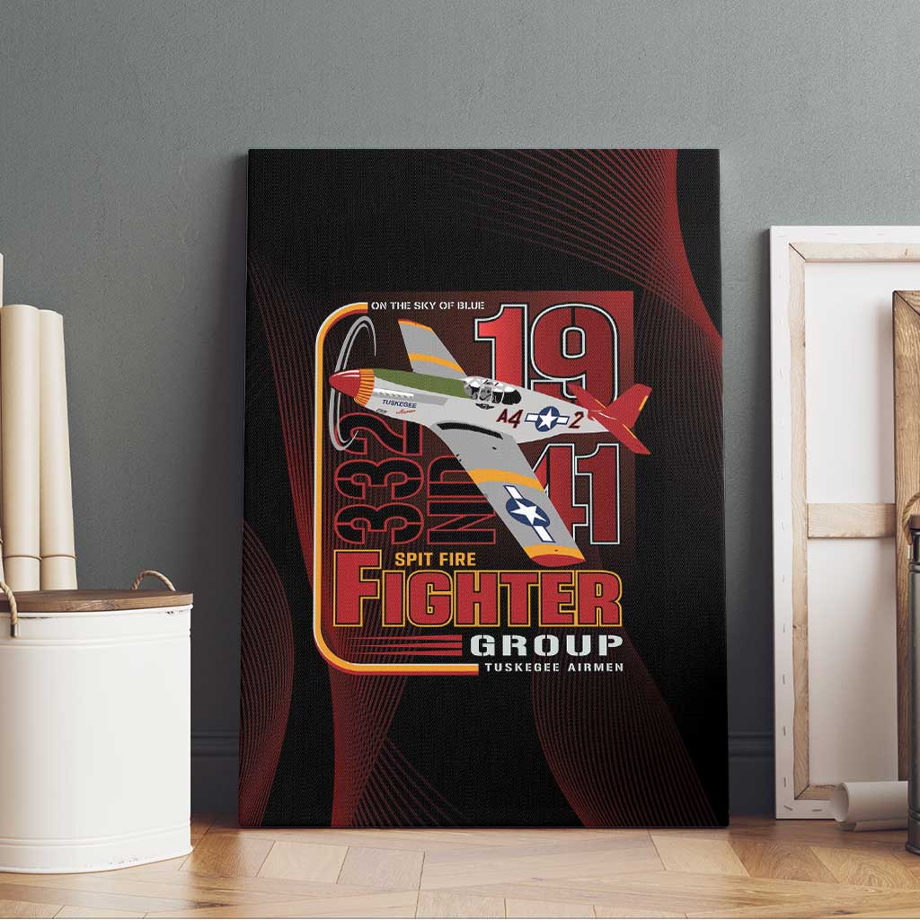 Tuskegee Airmen 332nd Fighter Group Canvas Wall Art Spit Fire - African Pride