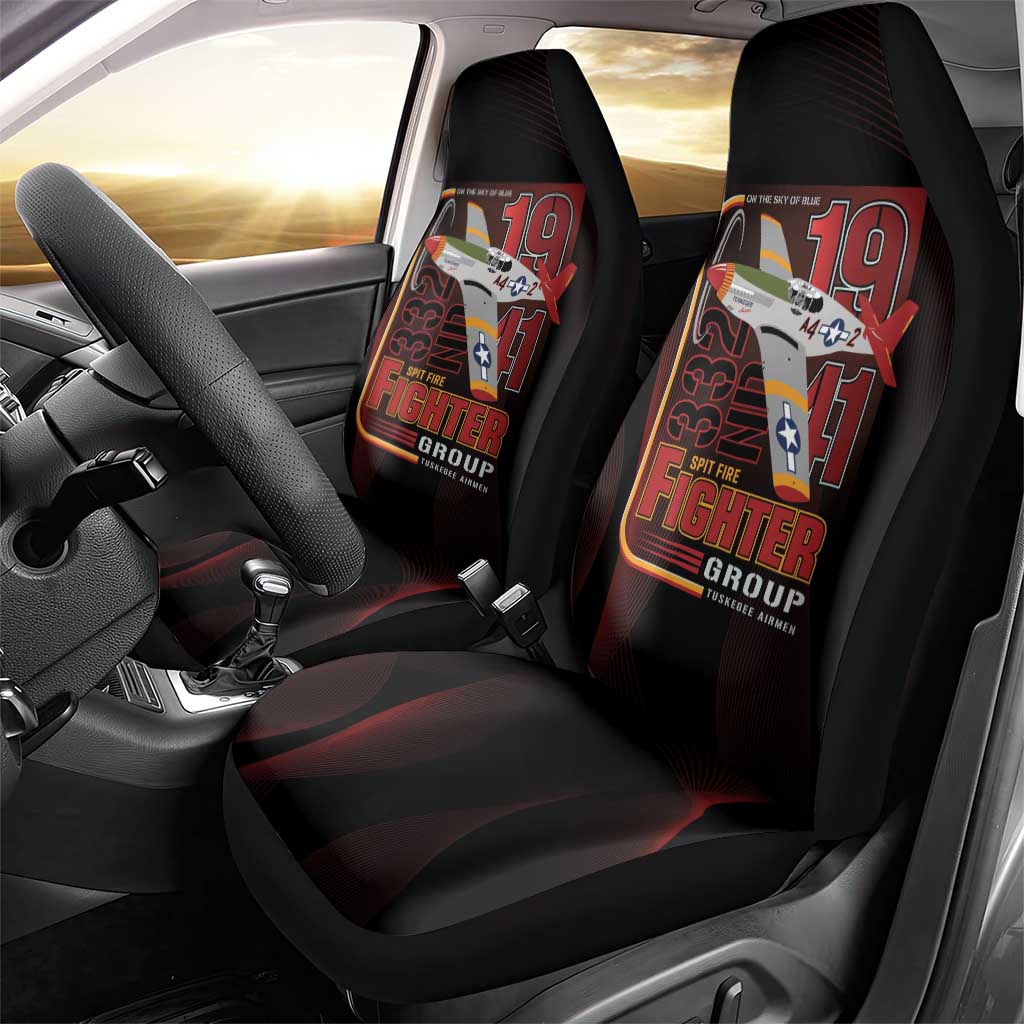 Tuskegee Airmen 332nd Fighter Group Car Seat Cover Spit Fire - African Pride